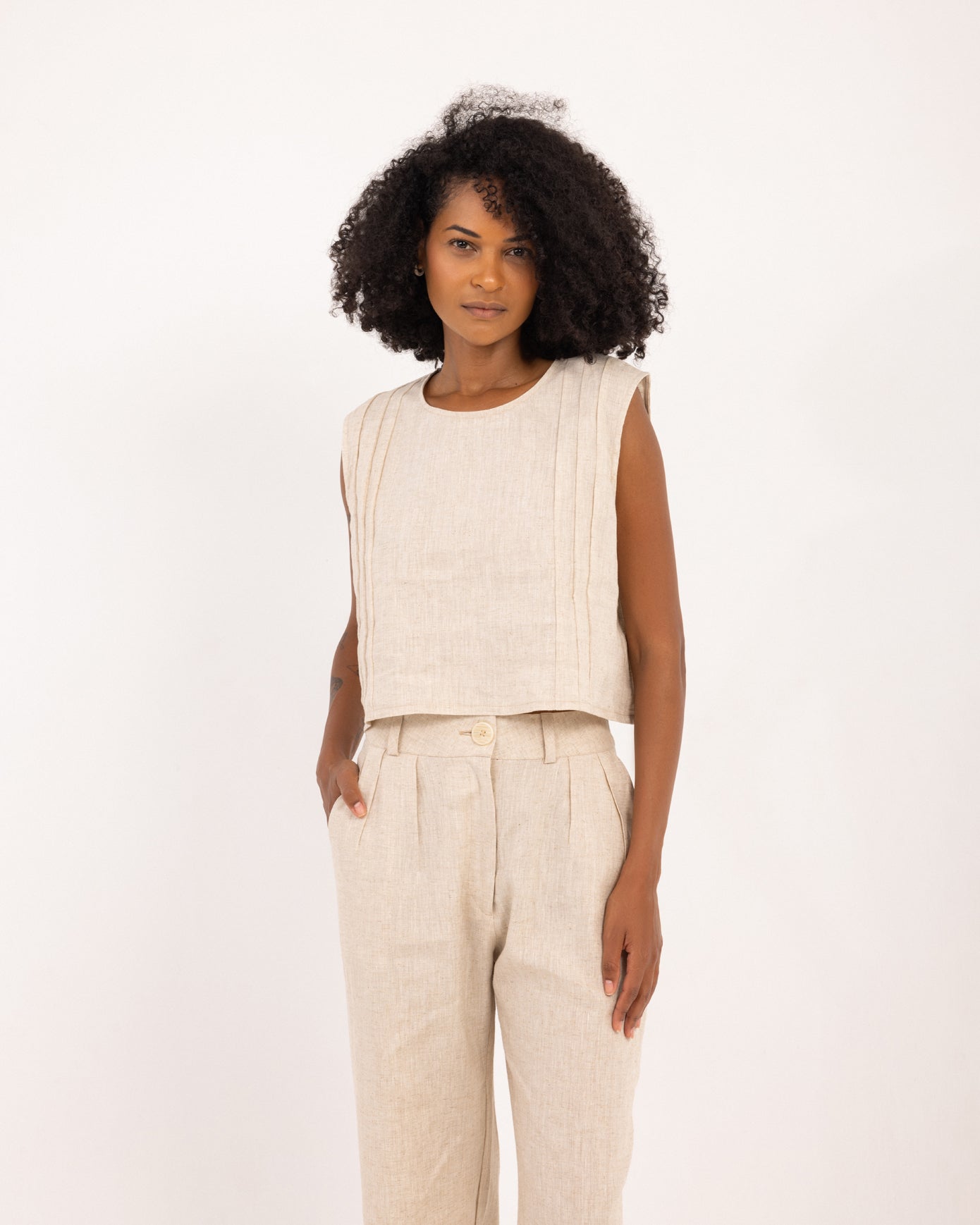 Tracksuit, Wide Sleeveless Top
