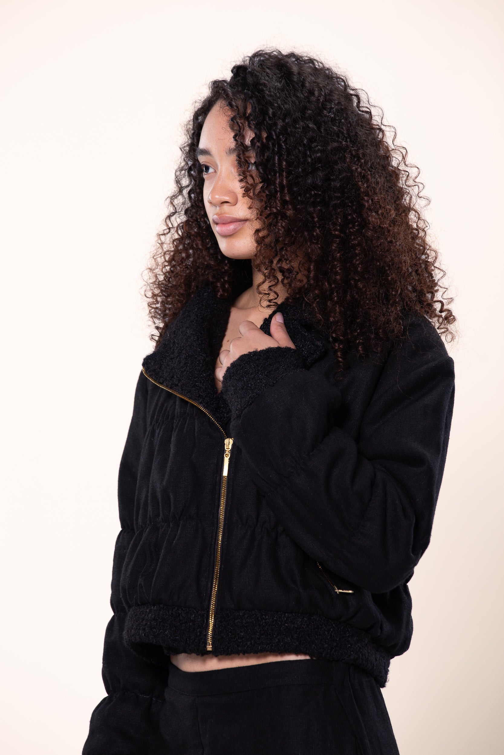 Shamsa Shearling Jacket – Yalin